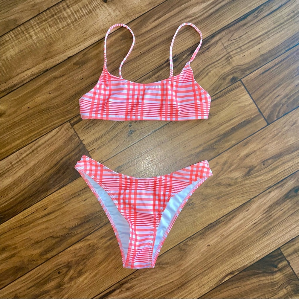 SHEIN Plaid Bikini
